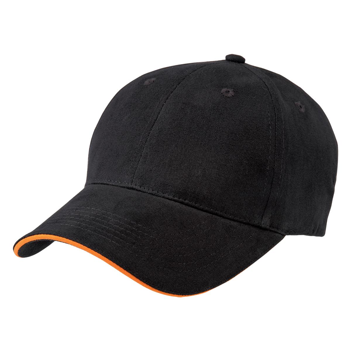 Premium Soft Sandwich Peak - 8001 Image Black,Orange