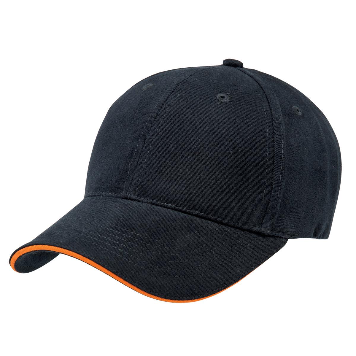 Premium Soft Sandwich Peak - 8001 Image Navy,Orange