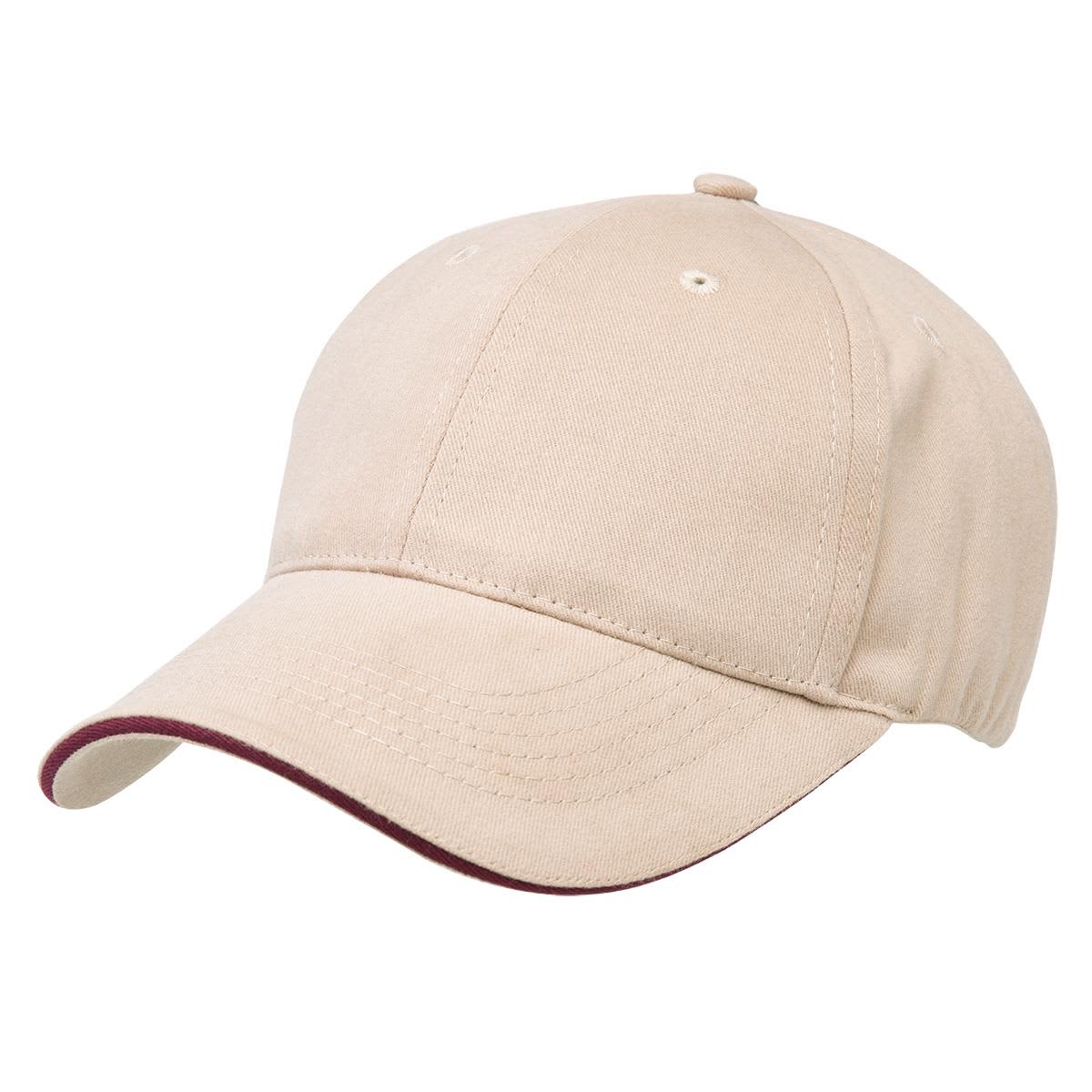 Premium Soft Sandwich Peak - 8001 Image Natural,Maroon