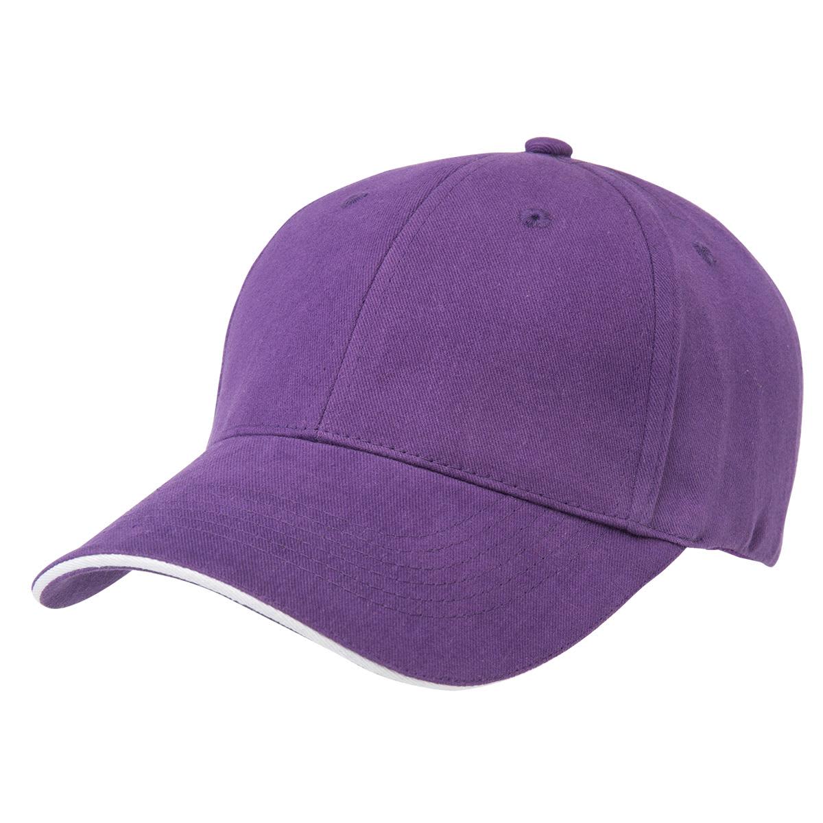 Premium Soft Sandwich Peak - 8001 Image Purple,Chalk White