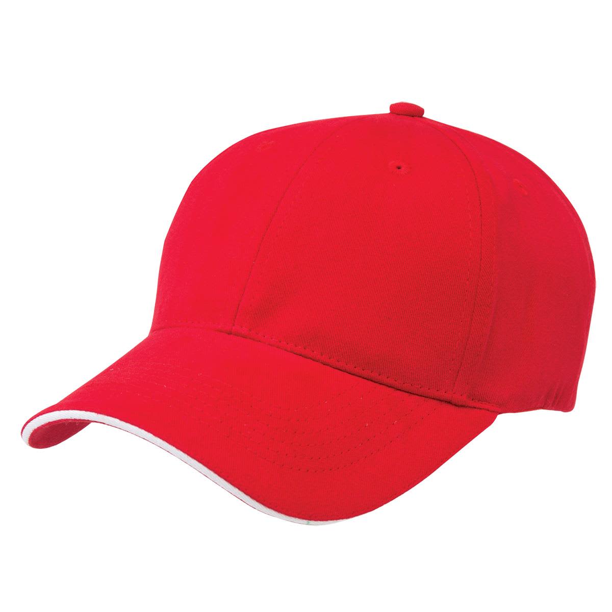 Premium Soft Sandwich Peak - 8001 Image Red,Chalk White