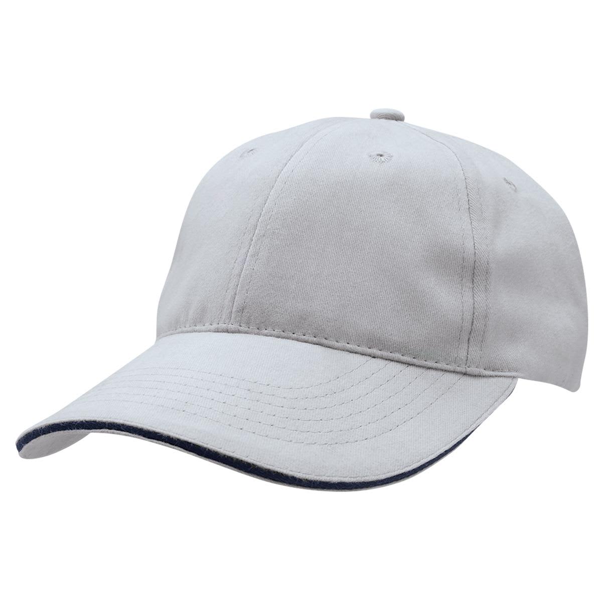 Premium Soft Sandwich Peak - 8001 Image Silver,Navy
