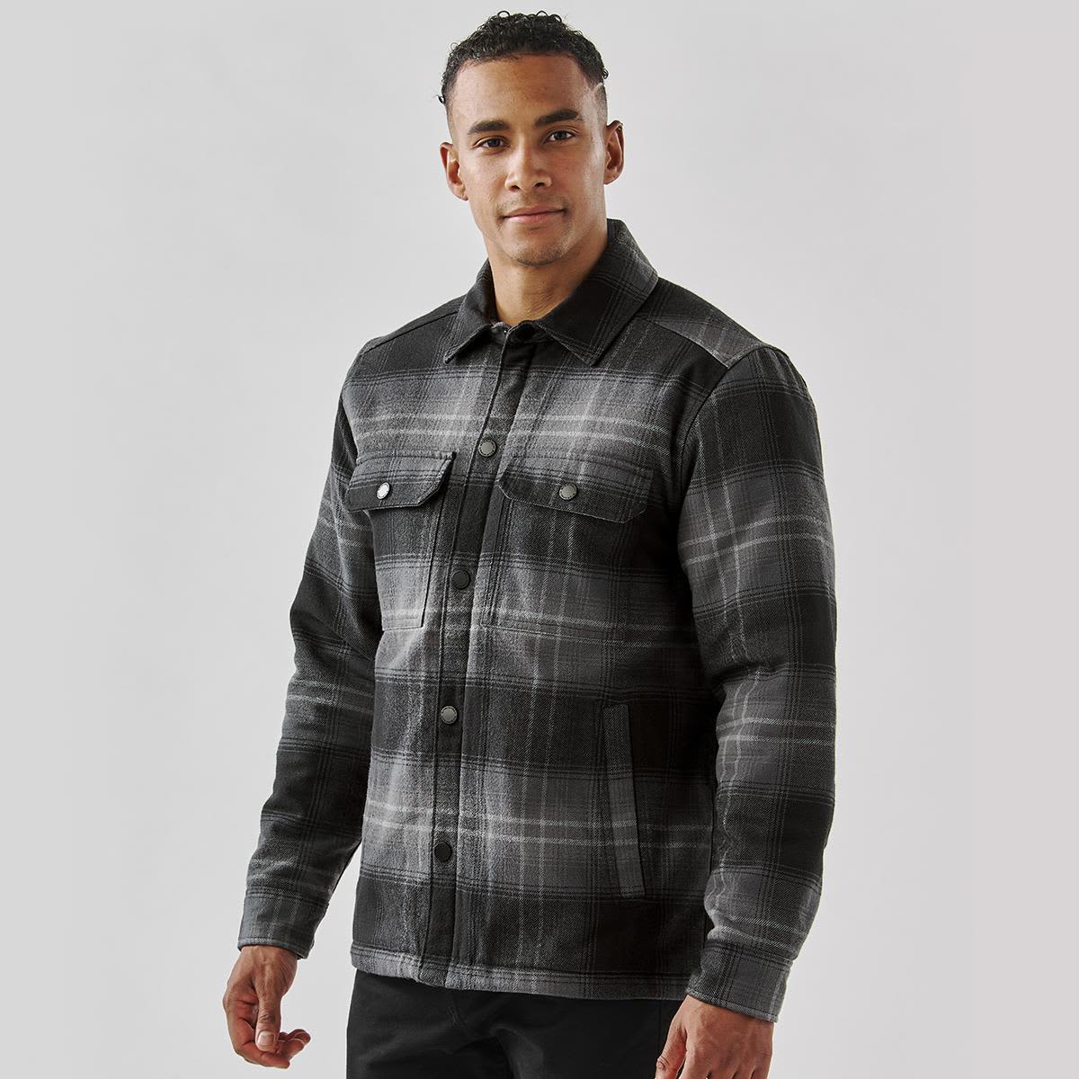 Men's Highland Sherpa Lined Plaid Jacket LE-CJK-1M