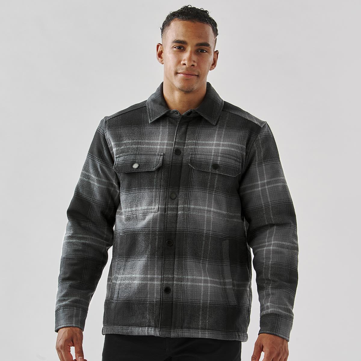Men's Highland Sherpa Lined Plaid Jacket LE-CJK-1M
