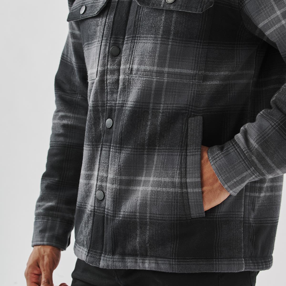 Men's Highland Sherpa Lined Plaid Jacket LE-CJK-1M