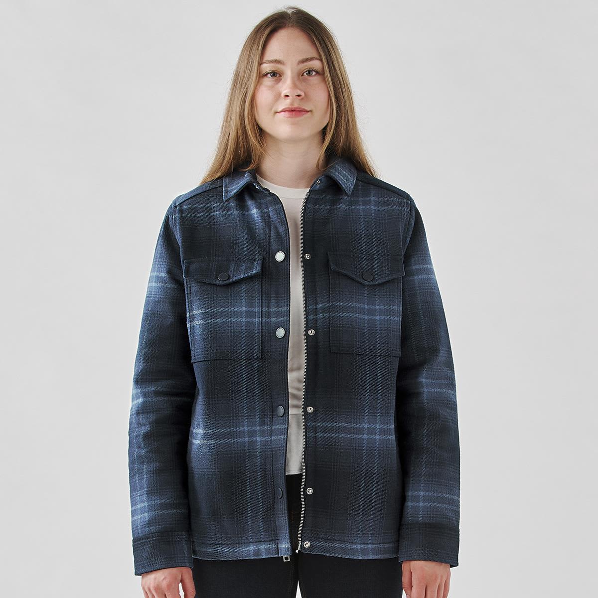 Women's Highland Sherpa Lined Plaid Jacket LE-CJK-1W