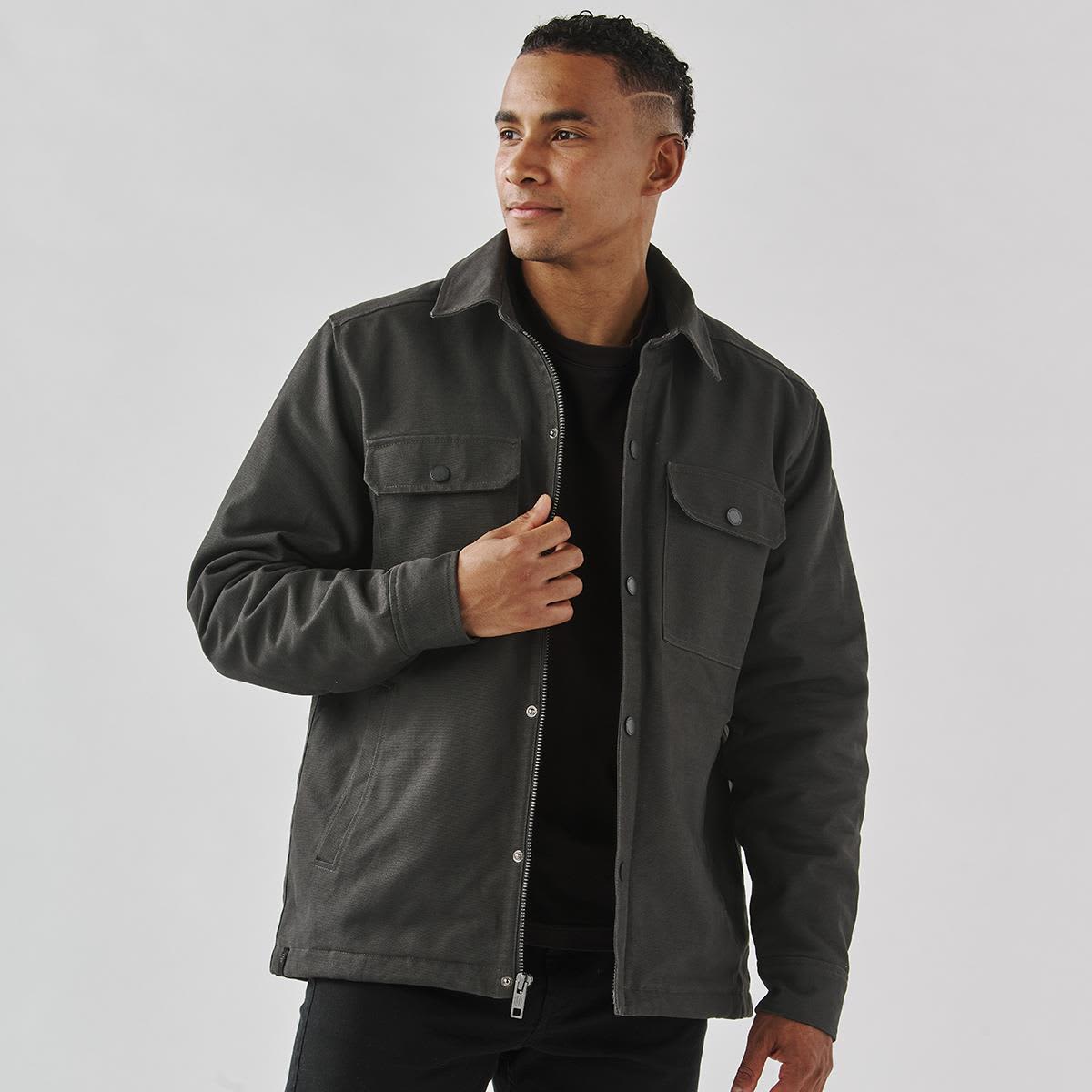 Men's Oxide Sherpa Lined Canvas Jacket LE-CJK-2M