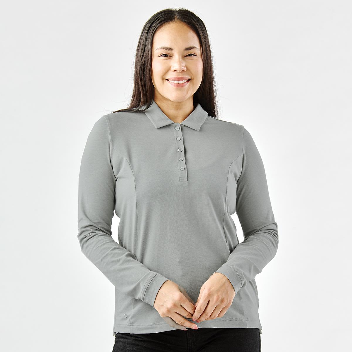 Women's Nevada L/S Micro Pique Polo LE-PLX-1W