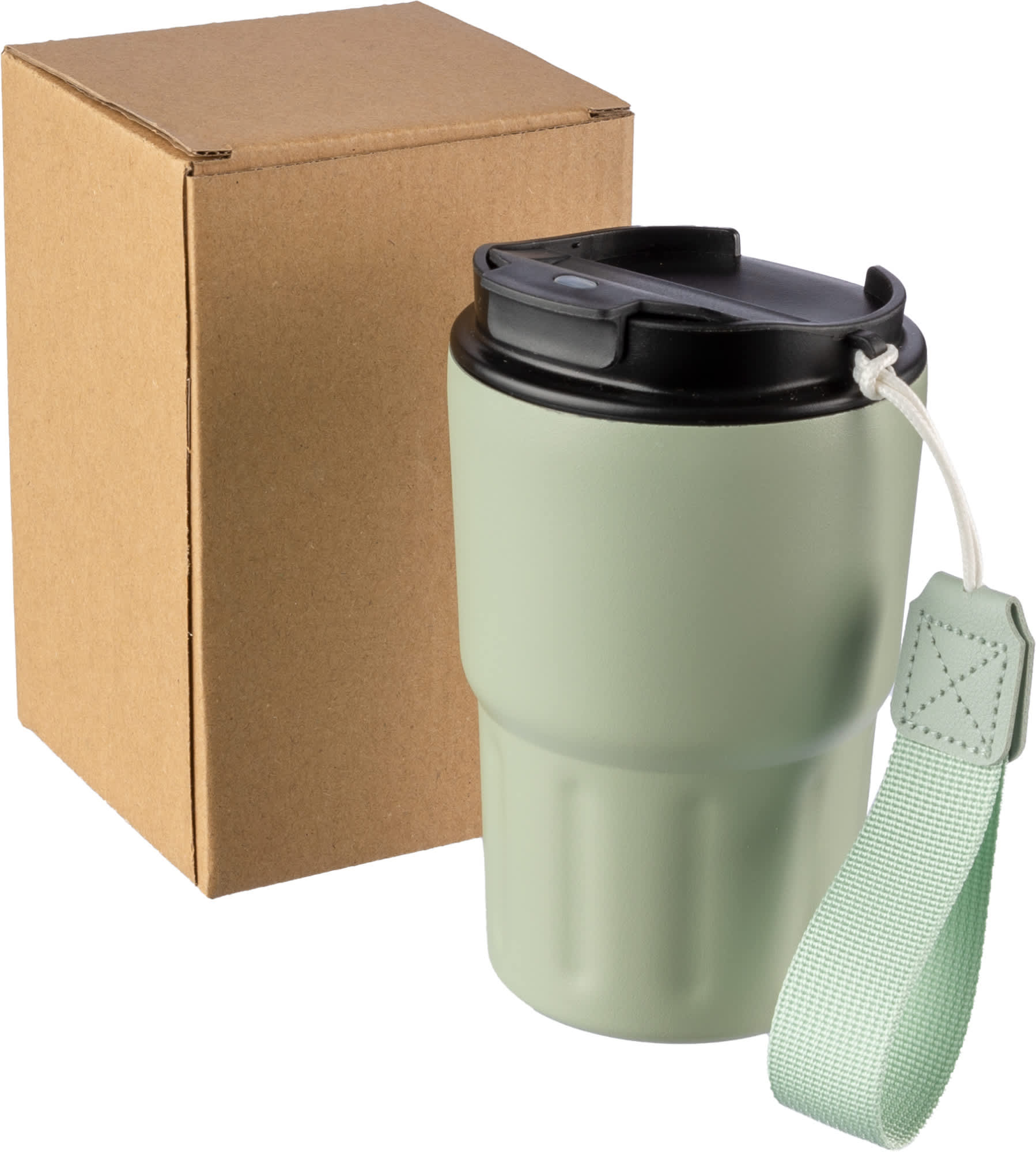 Stainless steel double walled mug Louisa - 1096714 Image 