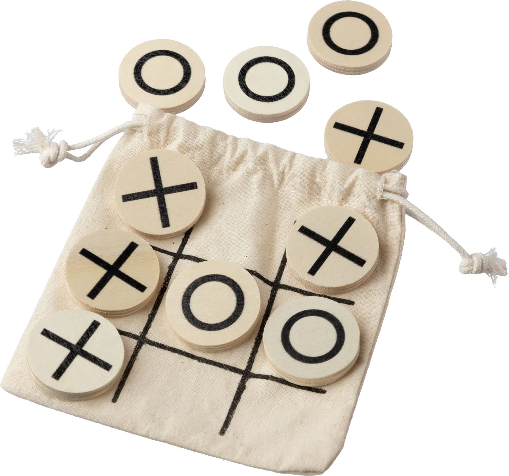 Natural wooden tic-tac-toe game Waltraud