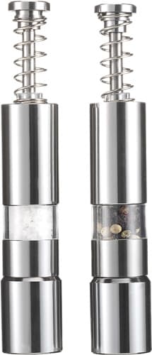 Stainless steel salt and pepper mill