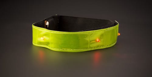 Nylon (500D) and PVC reflective strap with lights