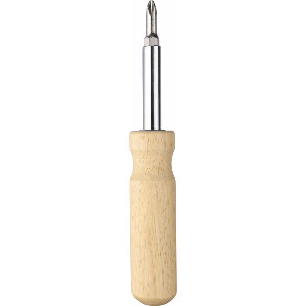 Rubberwood screwdriver set Leni