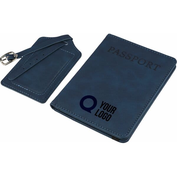 Recycled PU passport holder and luggage label Zani
