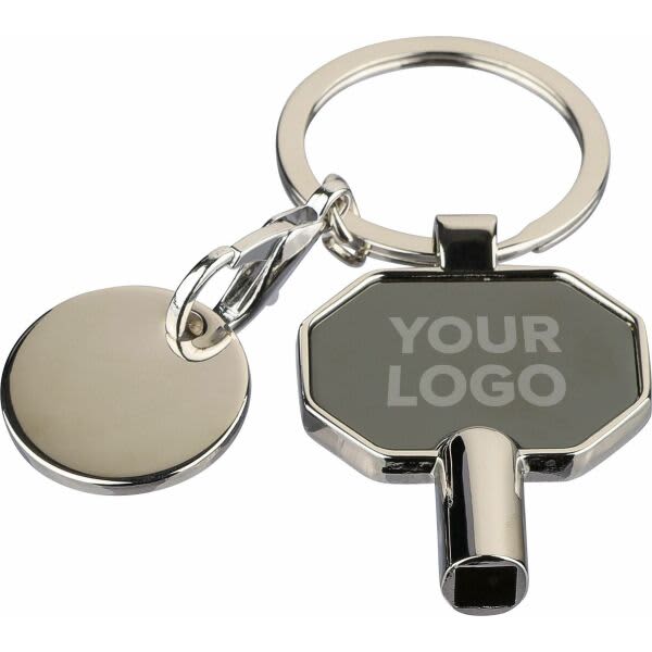 Recycled zinc alloy radiator bleed keychain Mara