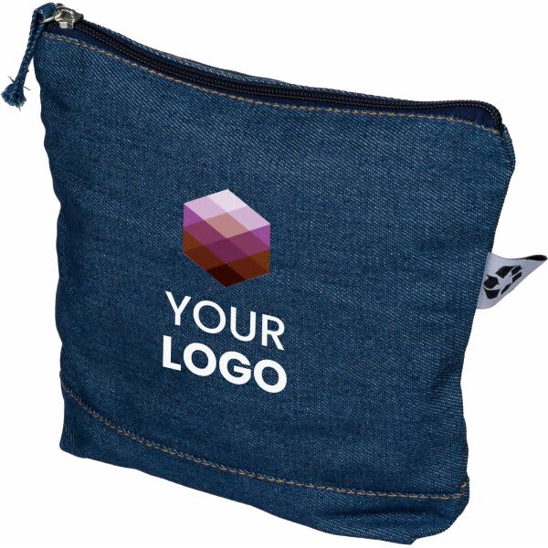 Recycled denim cosmetic bag Orin