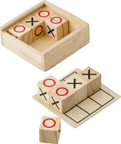 Wooden Tic Tac Toe game