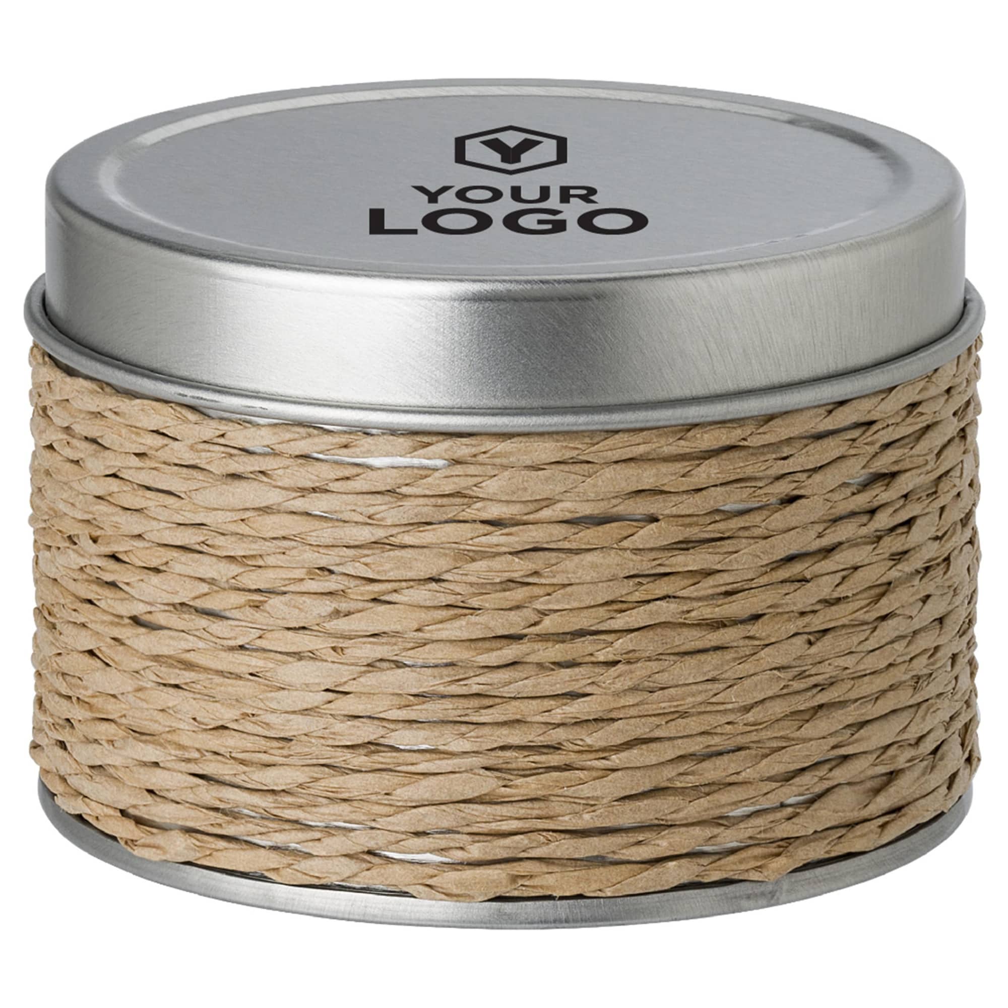 Tin with scented candle