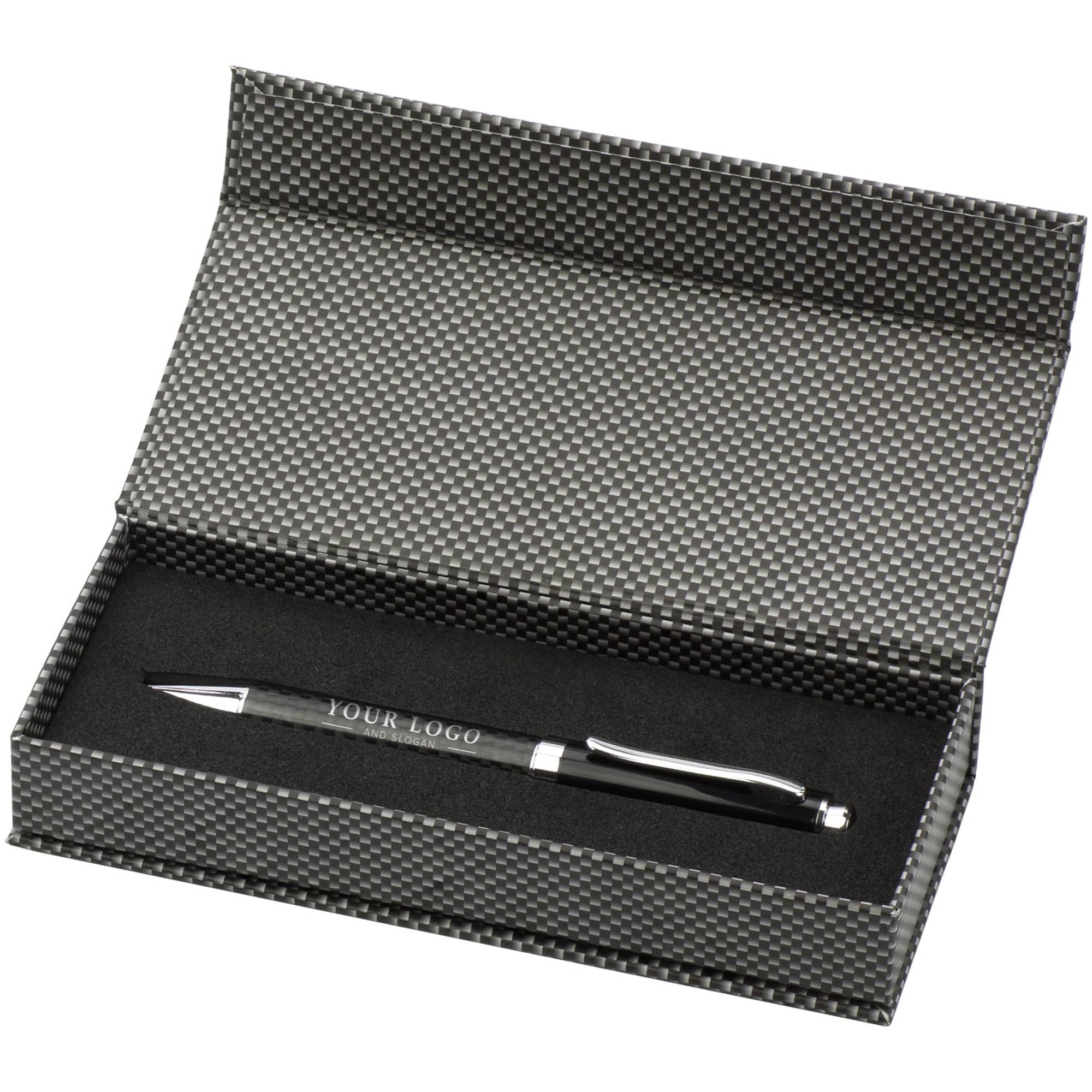Carbon fibre and brass ballpen