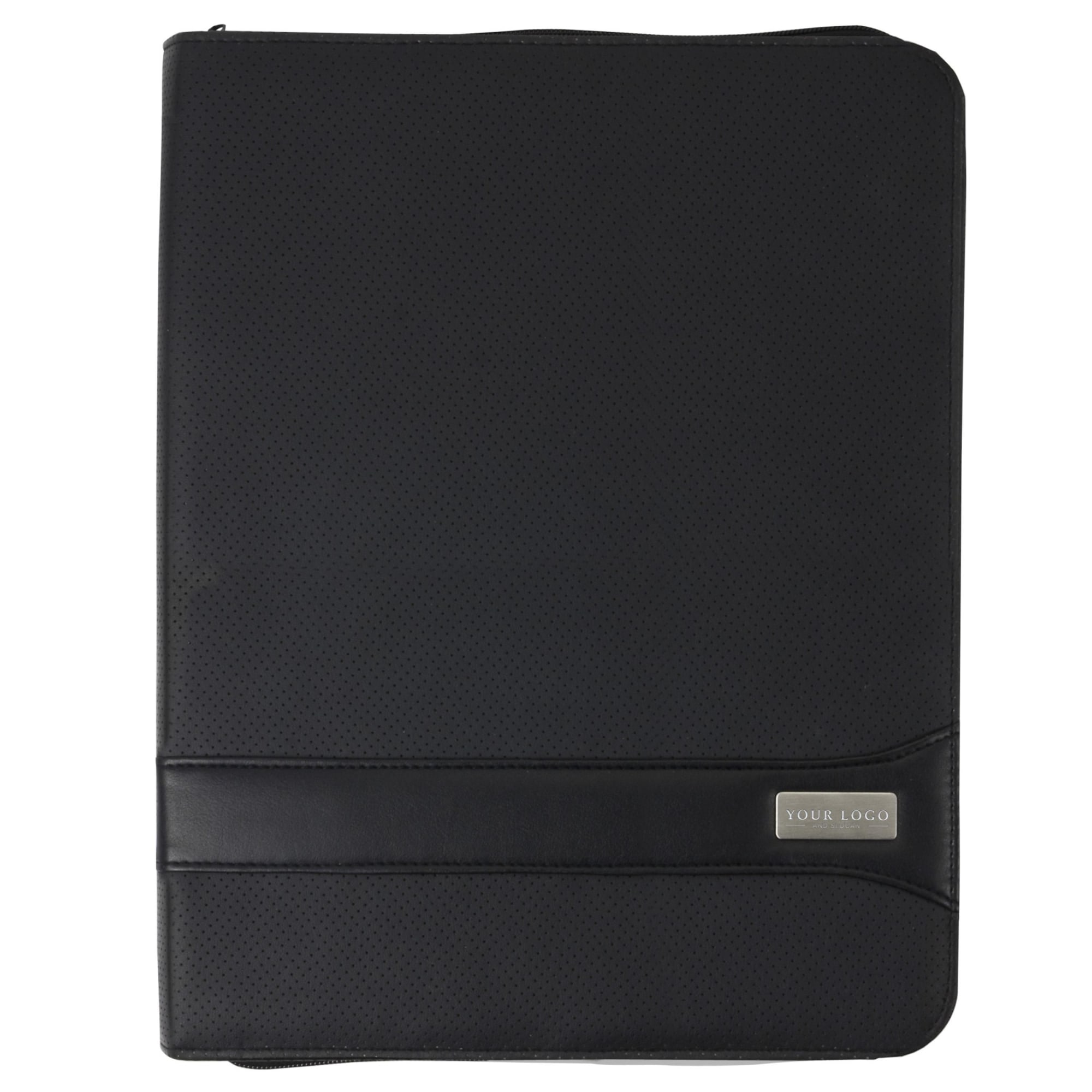A4 PVC Zipped folder.