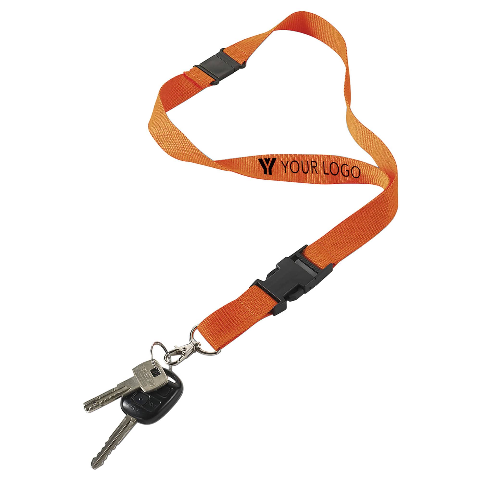 Polyester (300D) lanyard and key holder