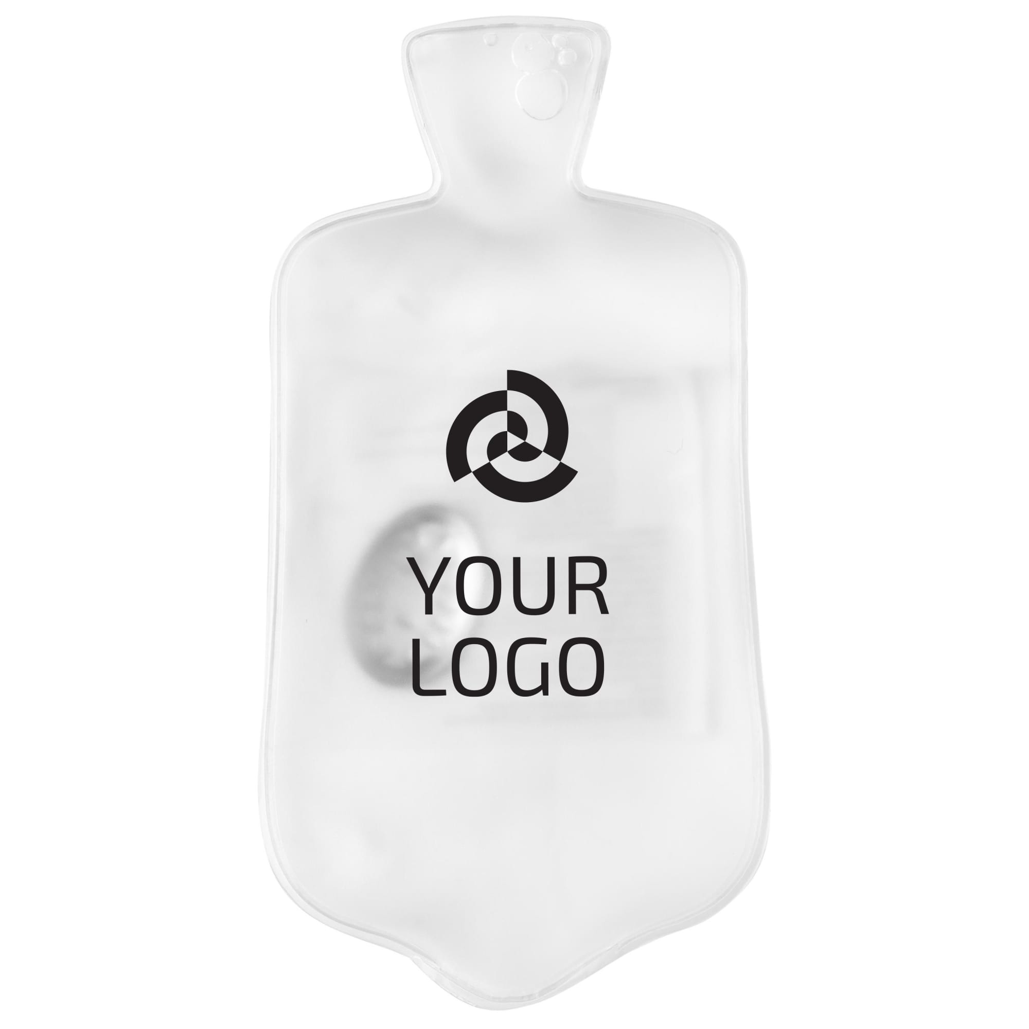Re-usable hot pad shaped like a warm water bag