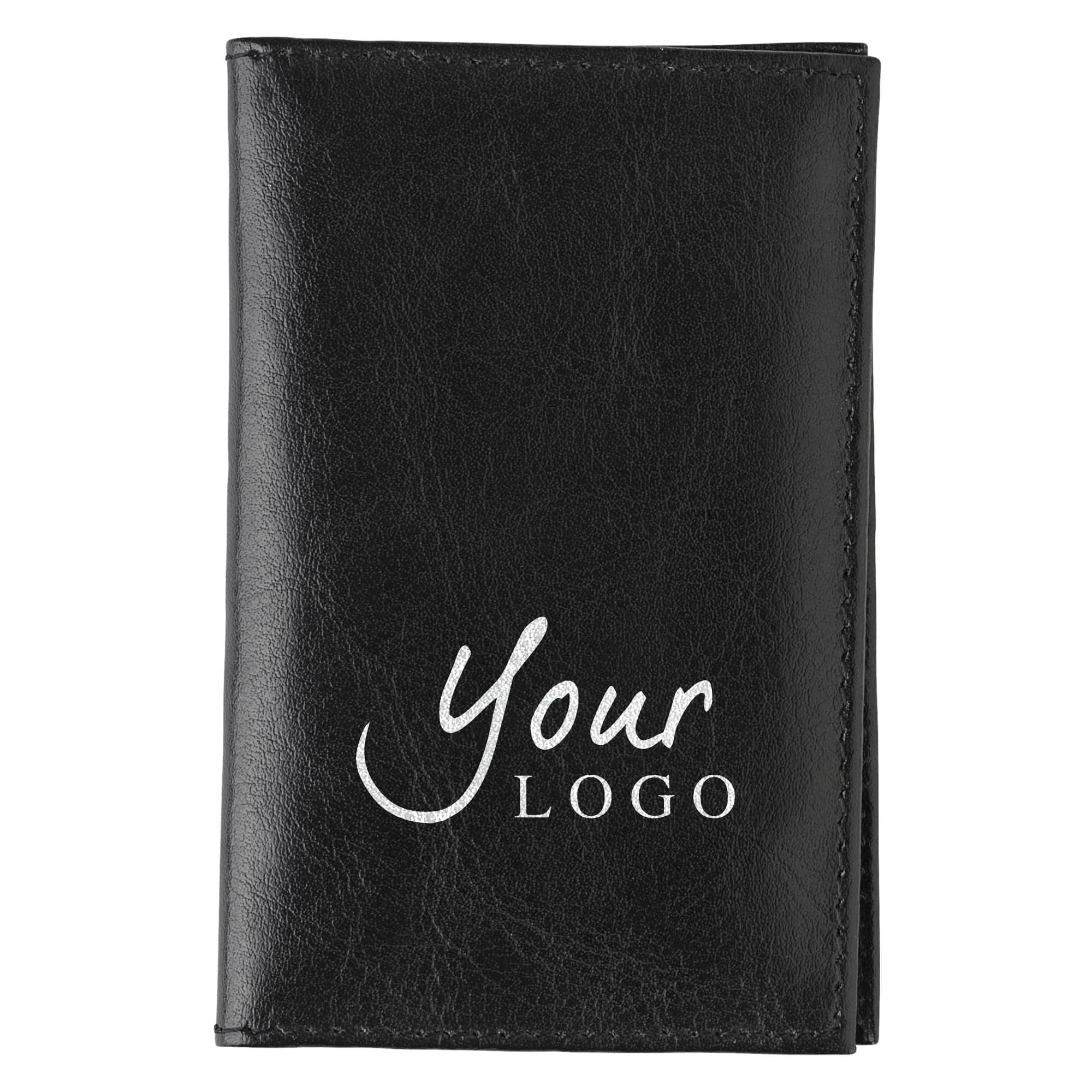 Split leather credit card wallet