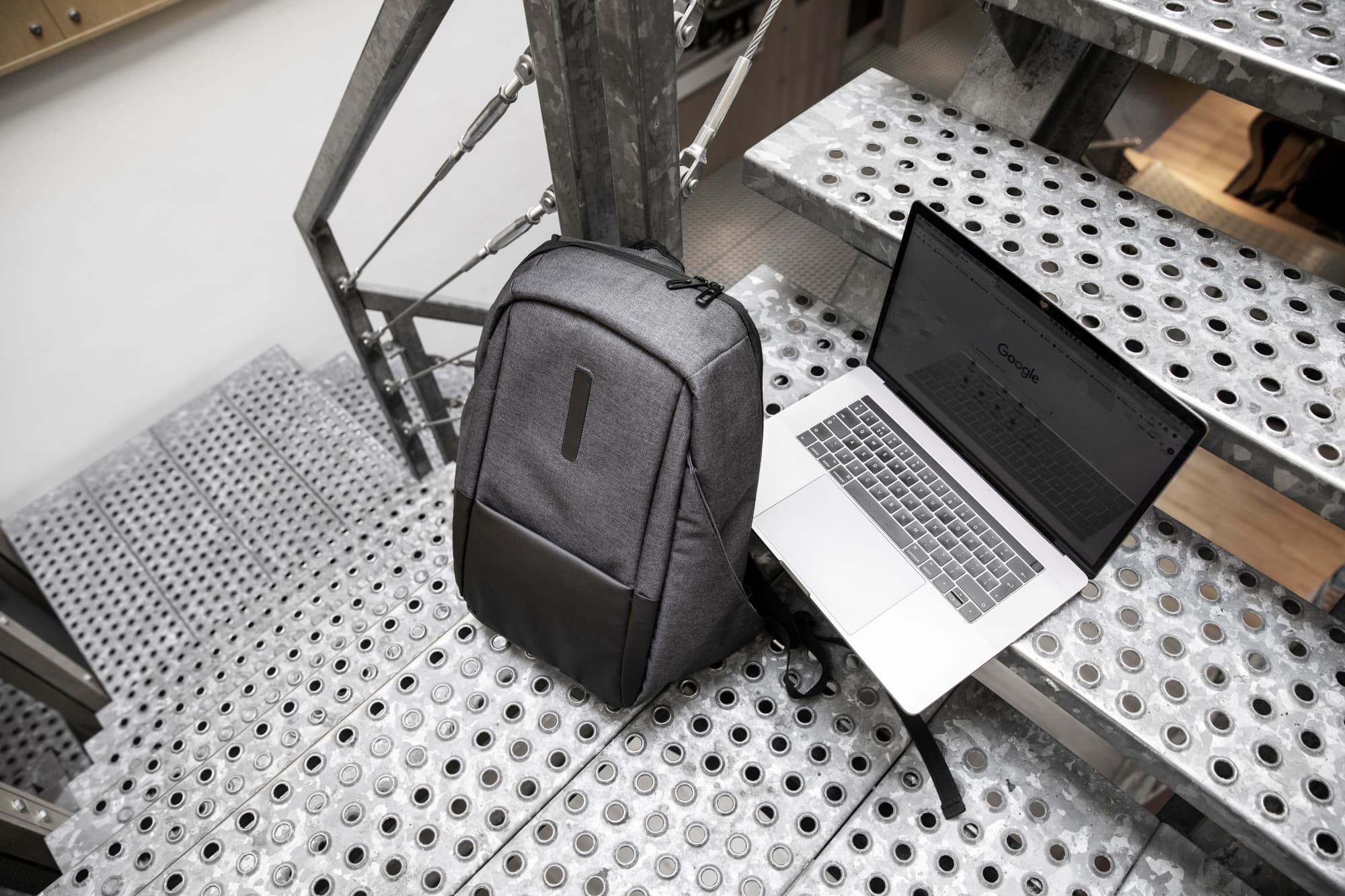 PVC laptop backpack