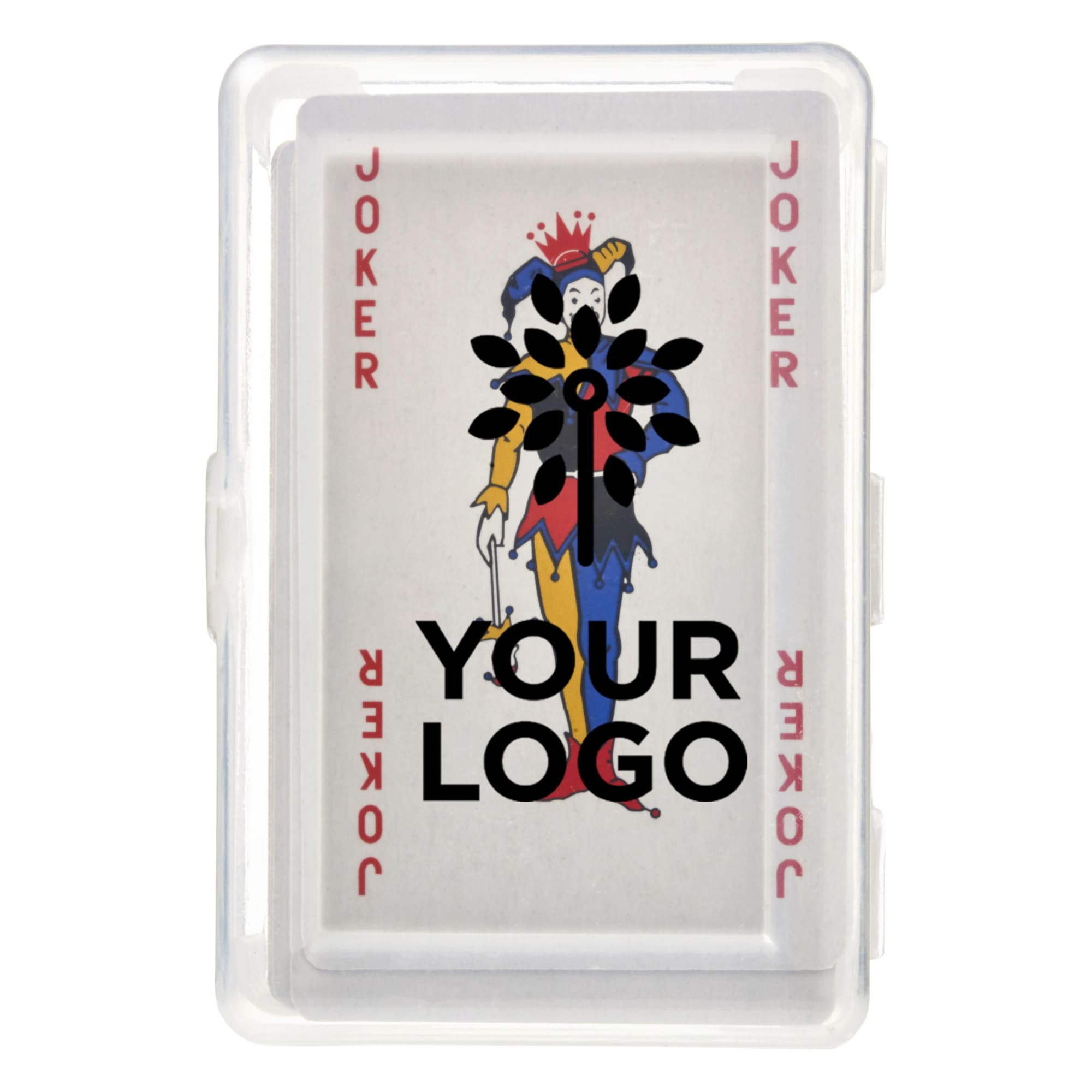 PET case with playing cards