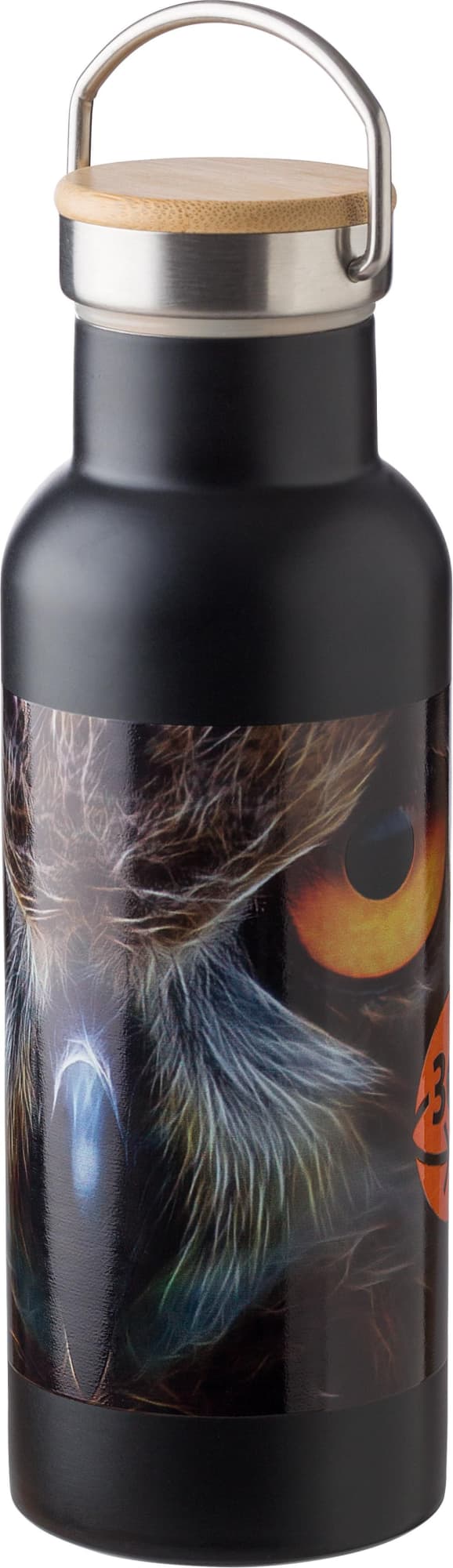 Stainless steel double-walled drinking bottle