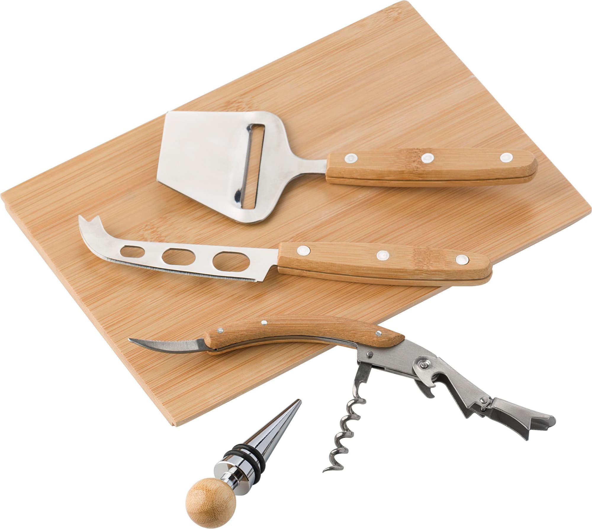 Bamboo cheese and wine set Patrick