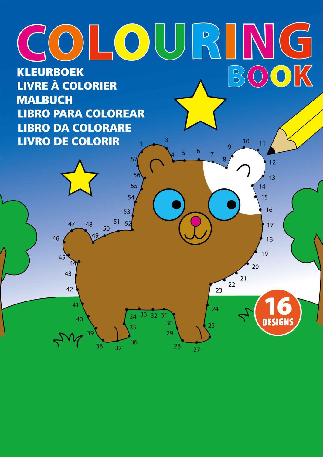 Cardboard colouring book