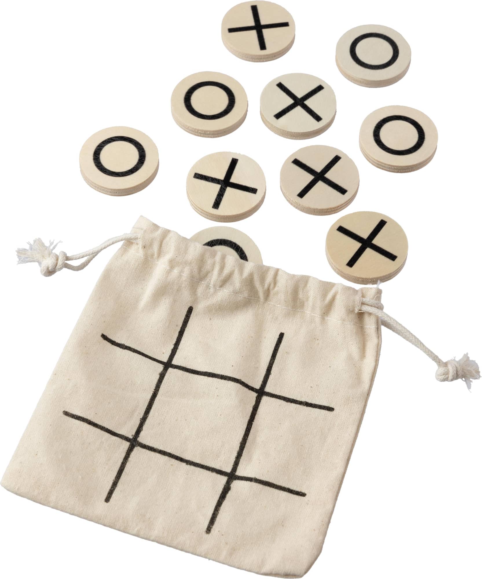Natural wooden tic-tac-toe game Waltraud