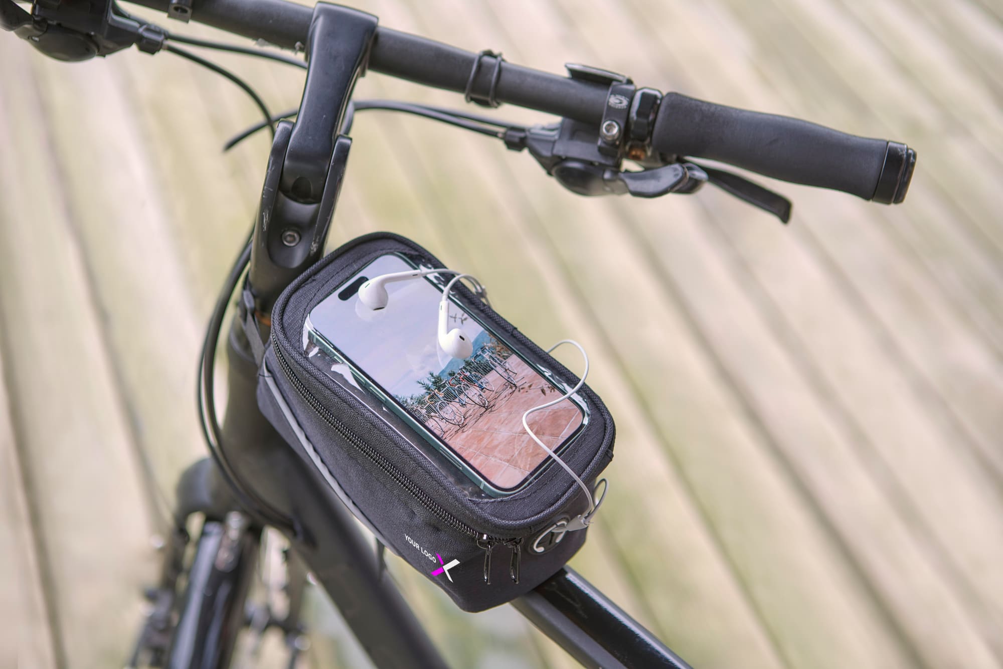Polyester (600D) bicycle handle bar bag