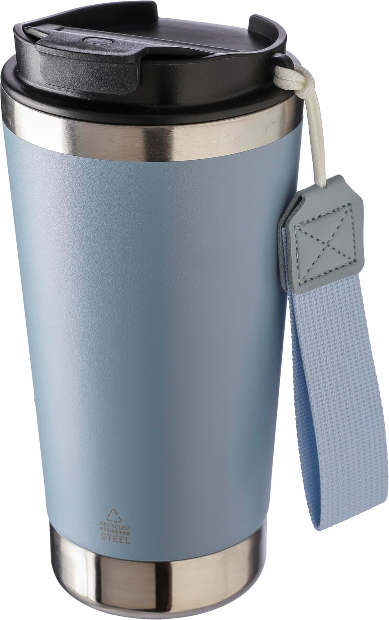 Recycled stainless steel double-walled drinking mug 500 ml Kayla