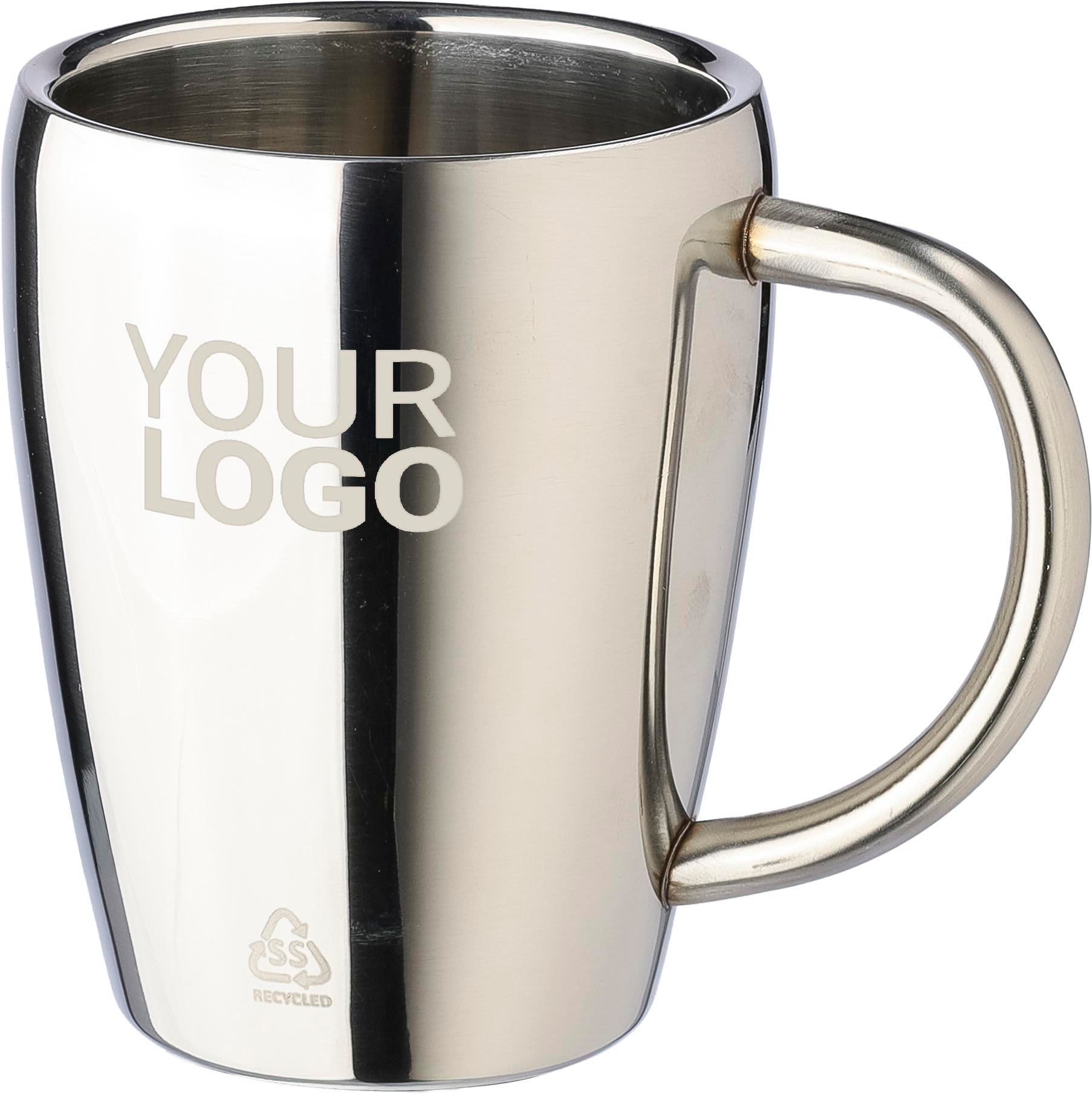Stainless steel double walled mugs