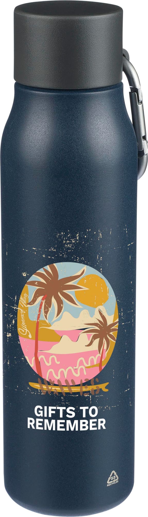 Recycled stainless steel drinking bottle (600 ml) Cassian