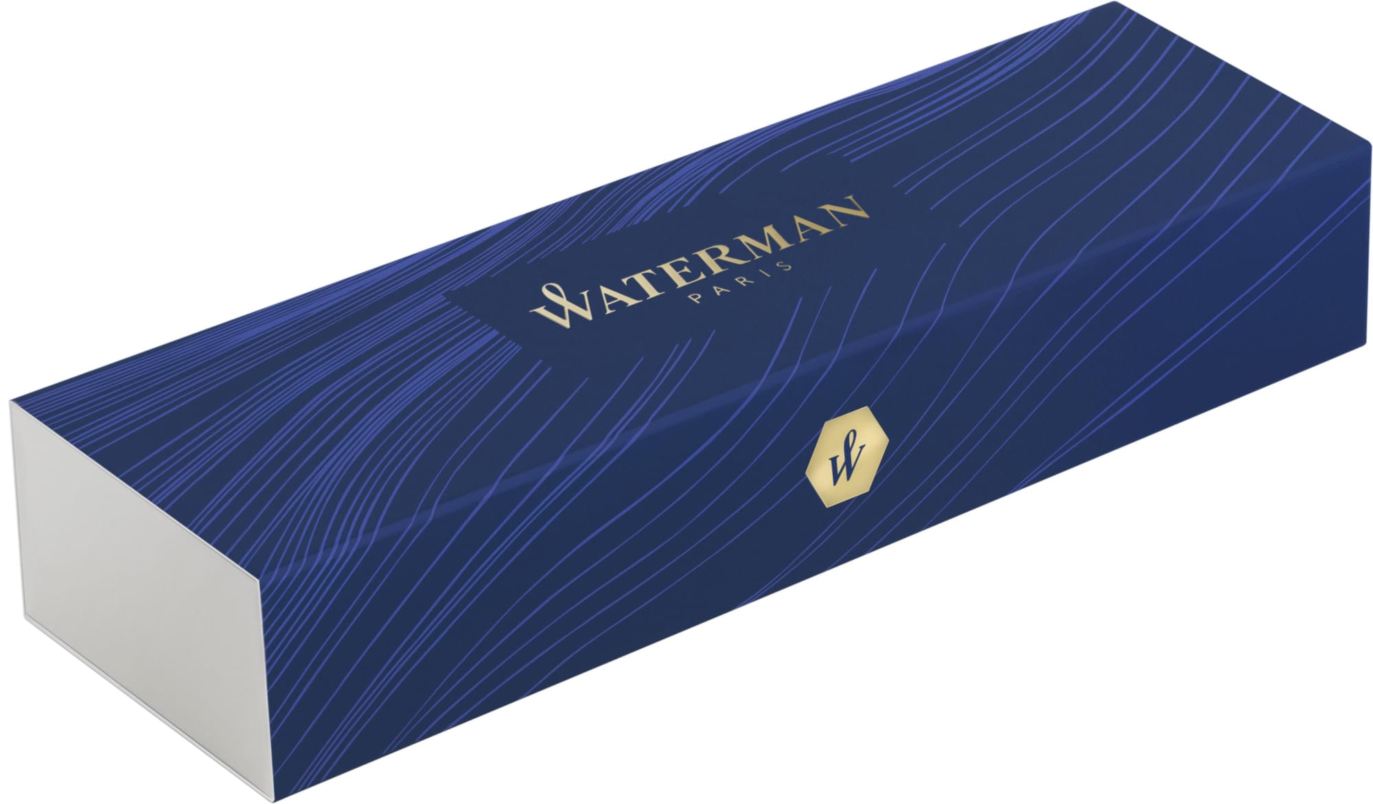 Waterman Graduate chrome rollerball with gift box (delivered separately), blue ink.