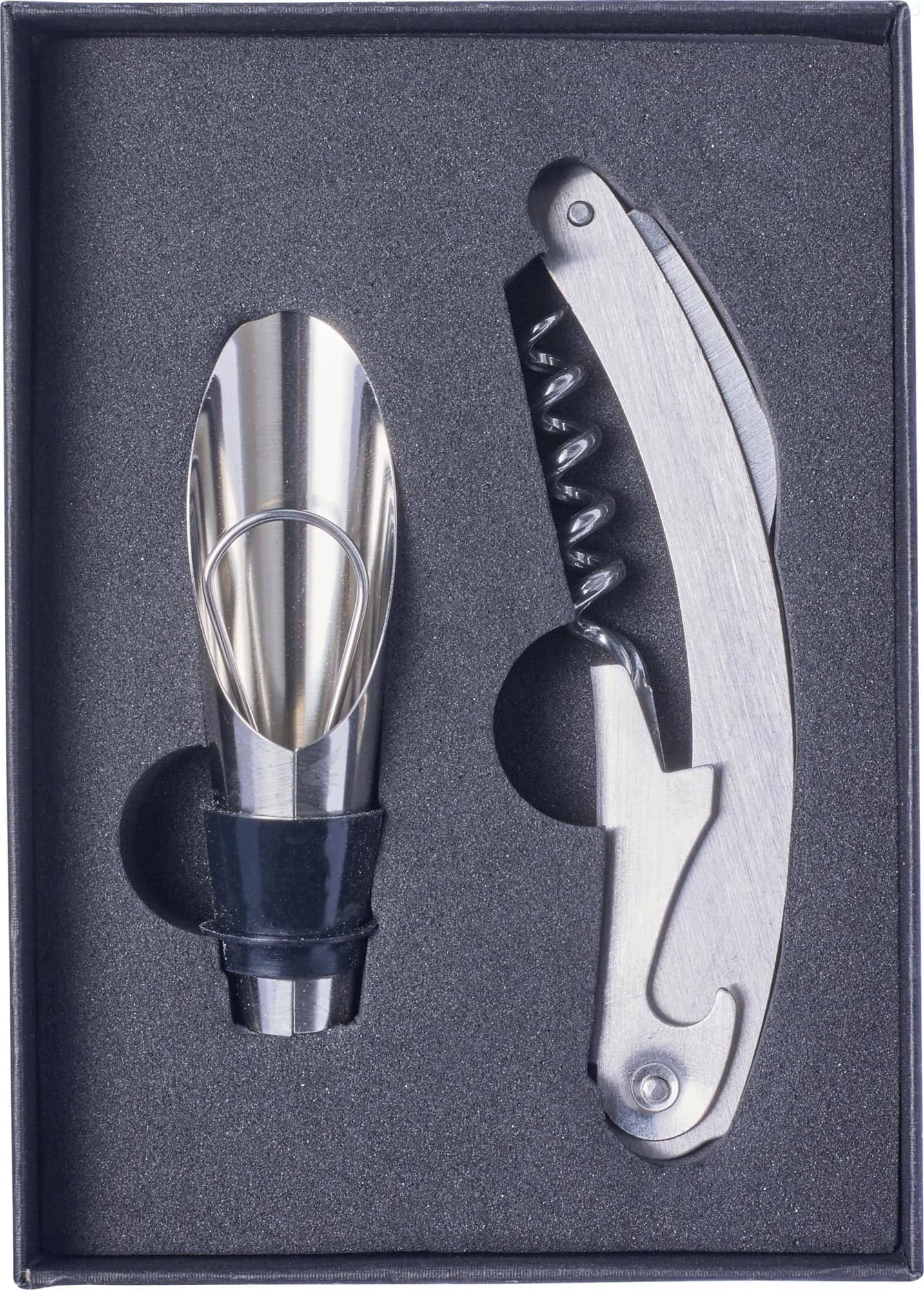 Stainless steel wine set