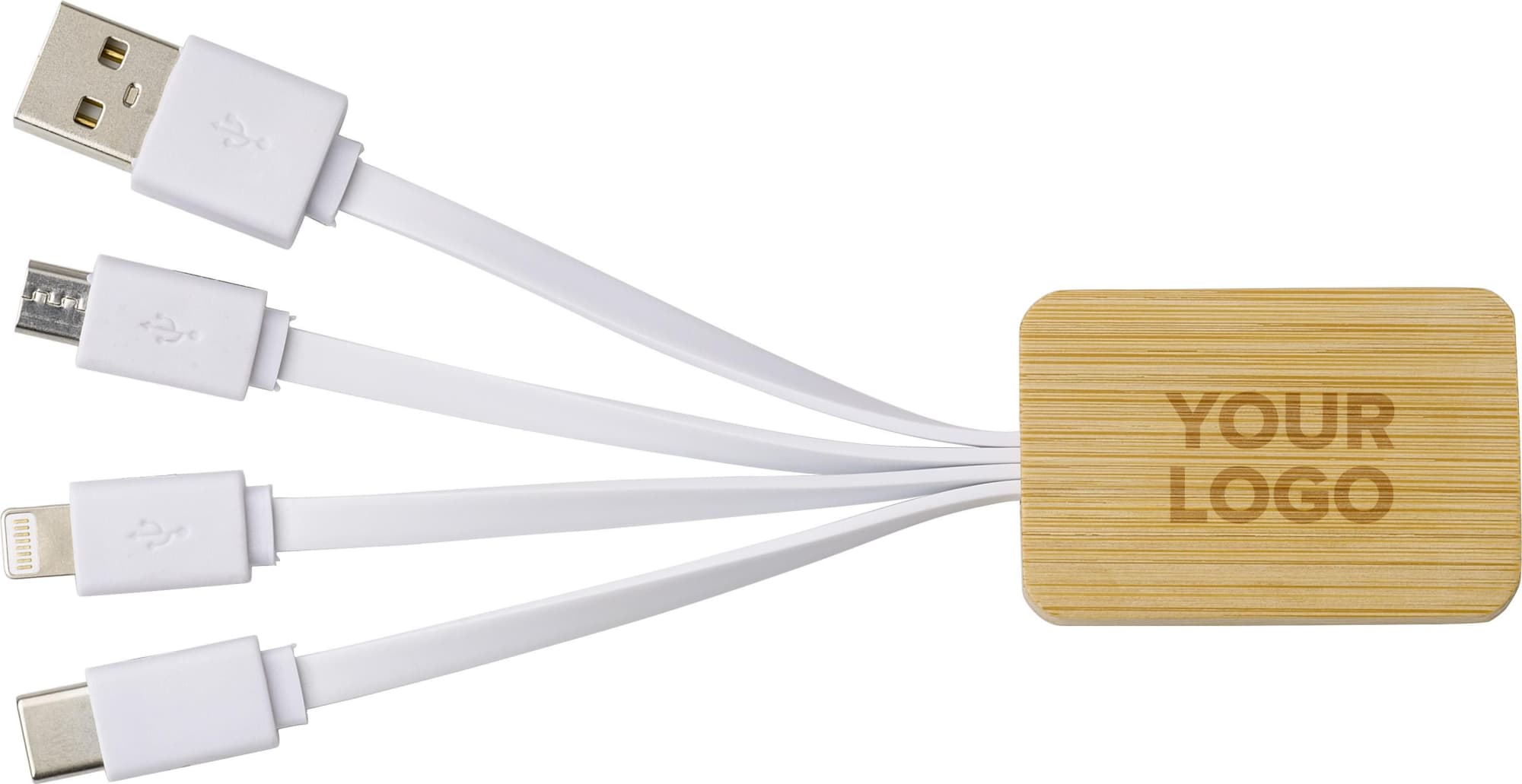 Bamboo charging cable