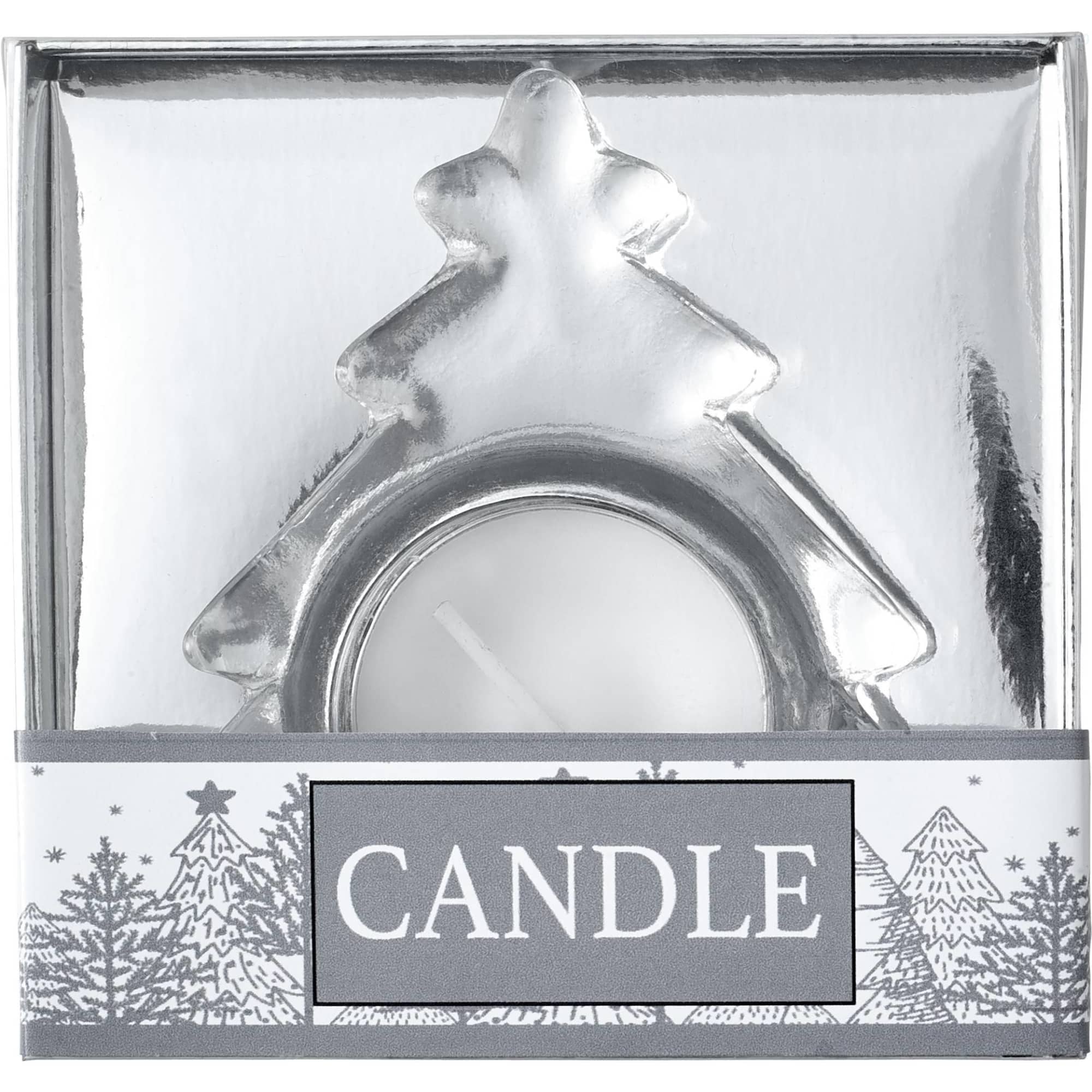 Glass tea light holder