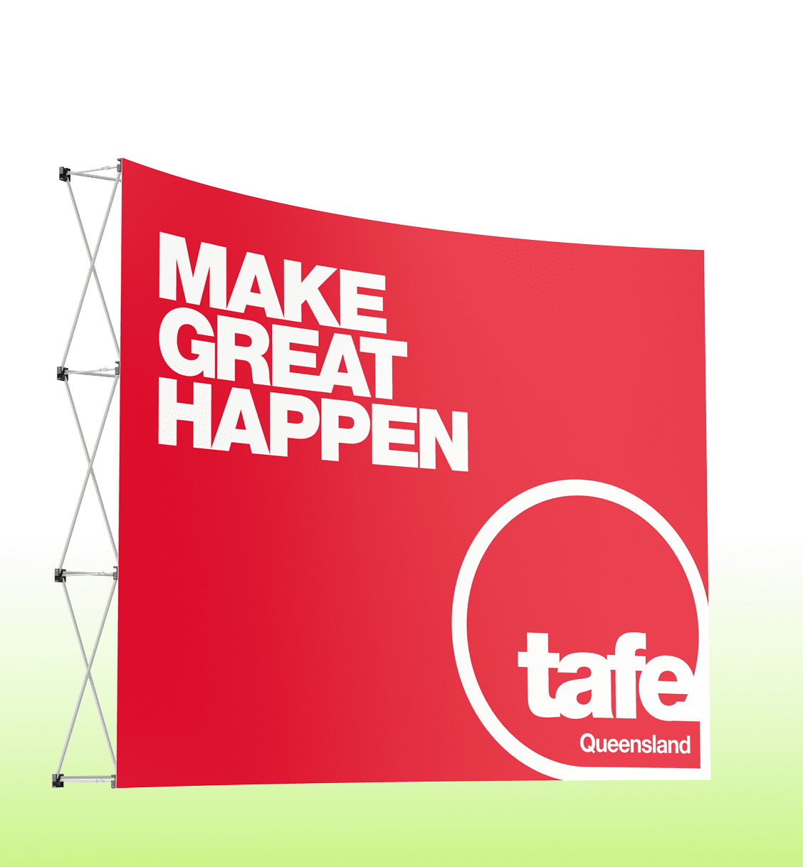 MEDIA BANNER WALL - Expanding Curved Backdrop 3.0m x 2.25m - Display Banners