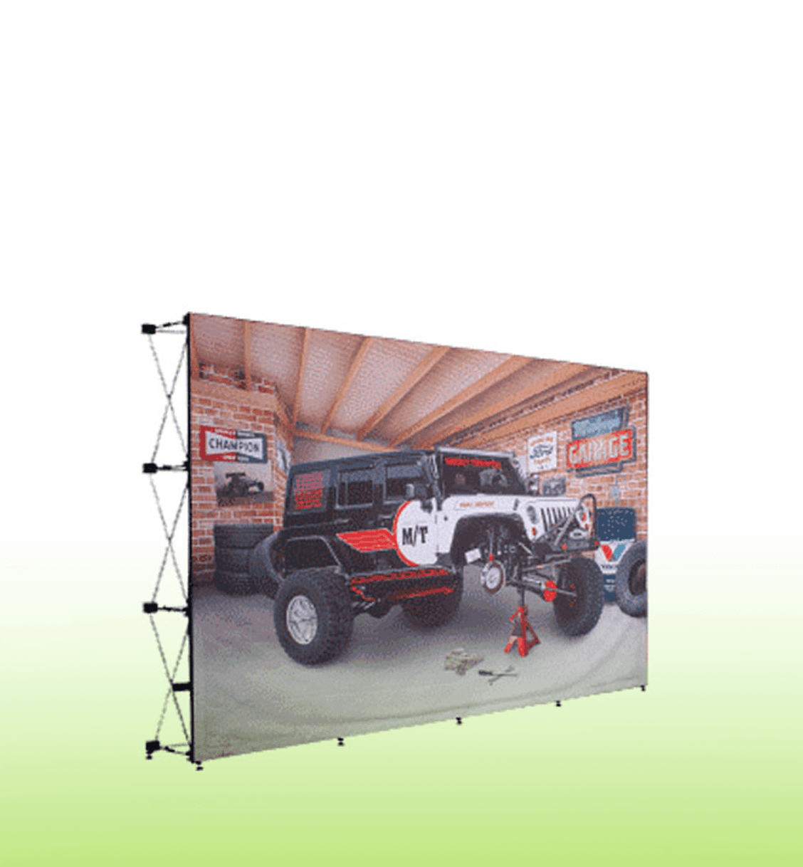 MEDIA BANNER WALL - Expanding Straight Backdrop 2.25m x 2.25m - Display Banners