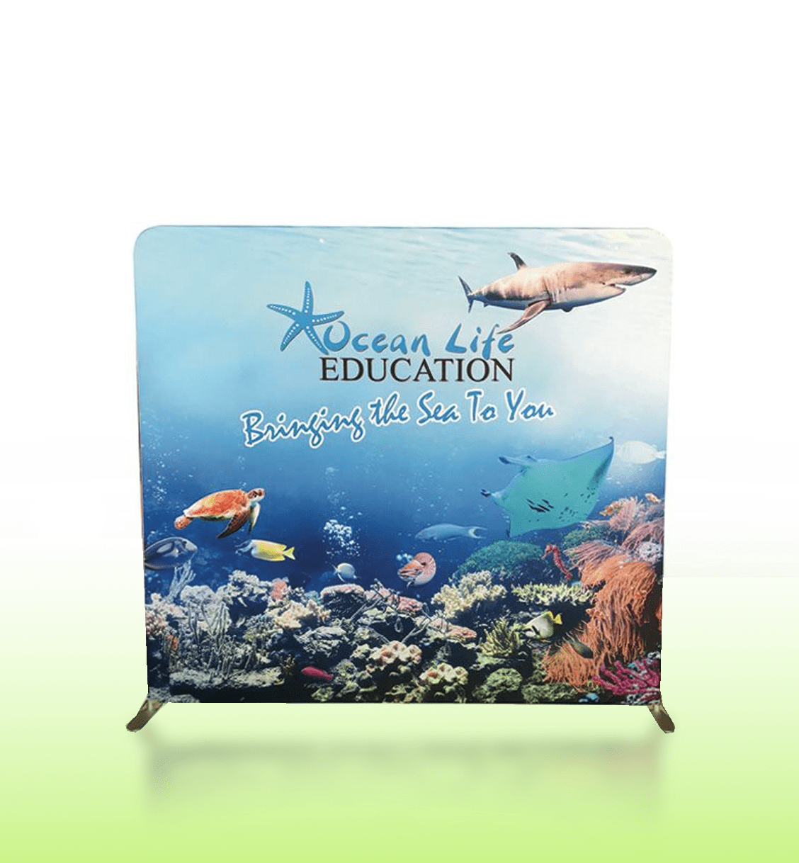 MEDIA BANNER WALL - Waveline Straight Backdrop 2.25m x 2.25m - Display Banners