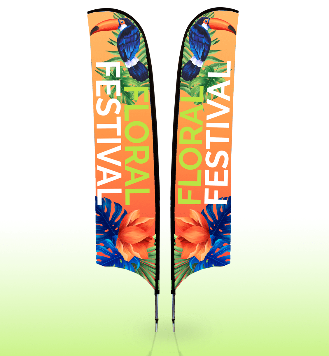 FEATHER BANNER - Large Double Sided Banners - Bow Wing Flag