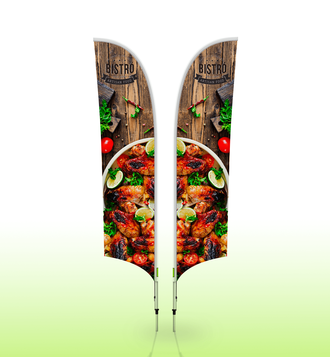 FEATHER BANNER - Medium Double Sided Banners - Bow Wing Flag