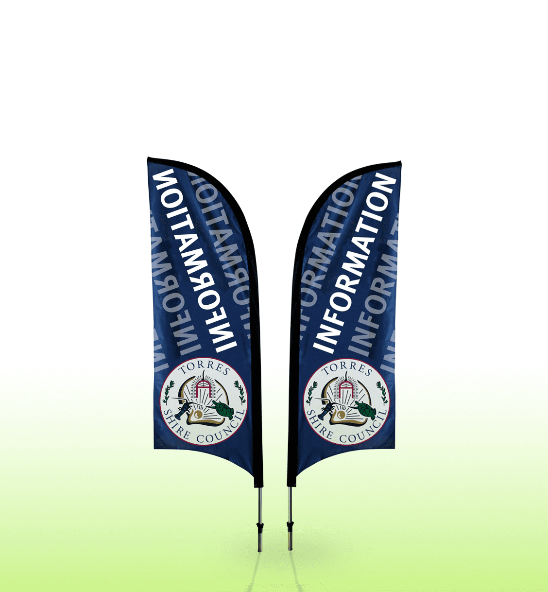 FEATHER BANNER - Small Double Sided Banners - Bow Wing Flag