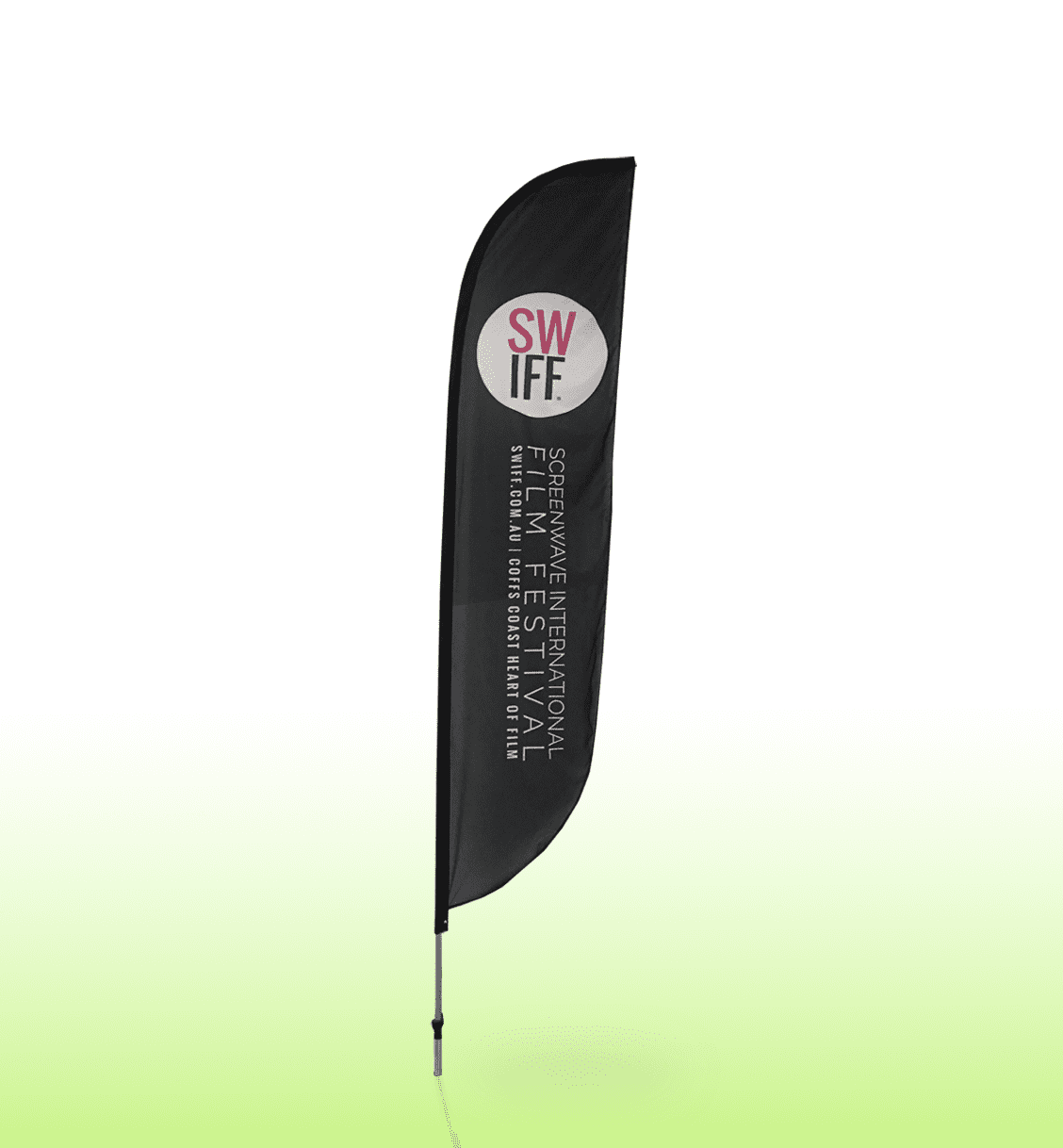 SURF BANNER - Medium Single Sided Banners - Feather Bow Flag