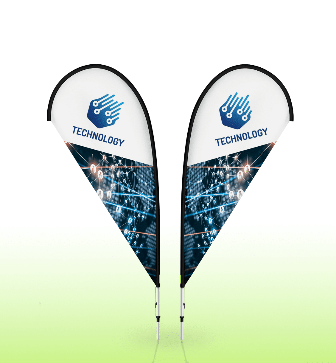 TEARDROP BANNER - Eco Medium Double Sided Banners - Tear Drop Feather Flag