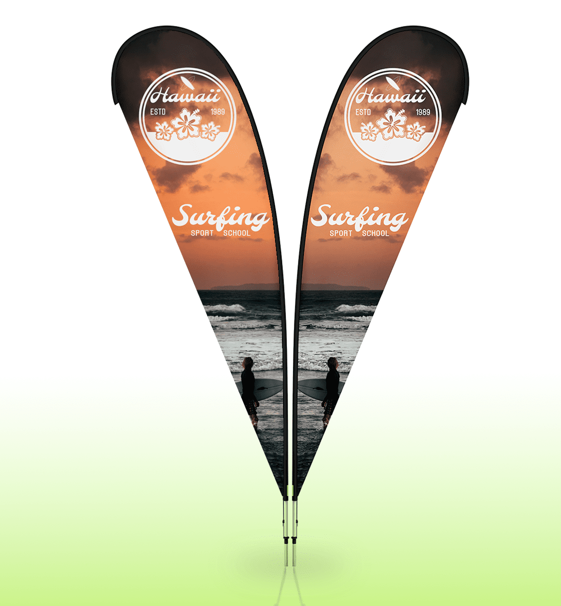 TEARDROP BANNER - Large Double Sided Banners - Tear Drop Feather Flag